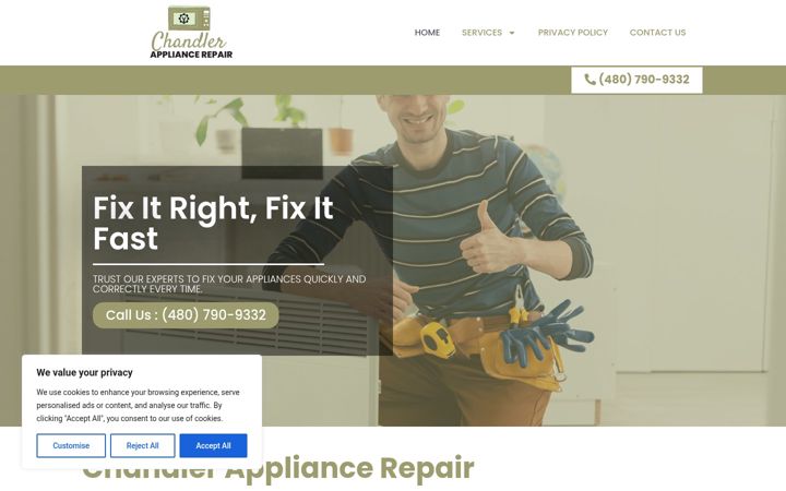 Zrzut ekranu appliancerepair-chandler.com