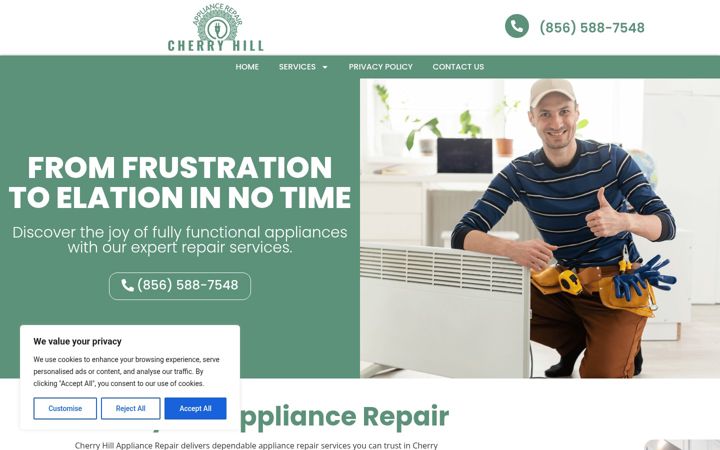 Zrzut ekranu appliancerepair-cherryhill.com