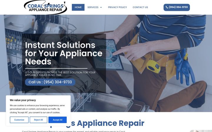Zrzut ekranu appliancerepair-coralsprings.com