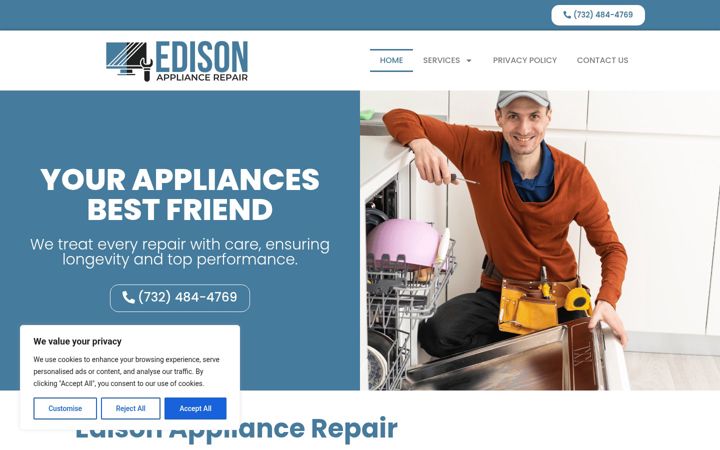 Zrzut ekranu appliancerepair-edison.com