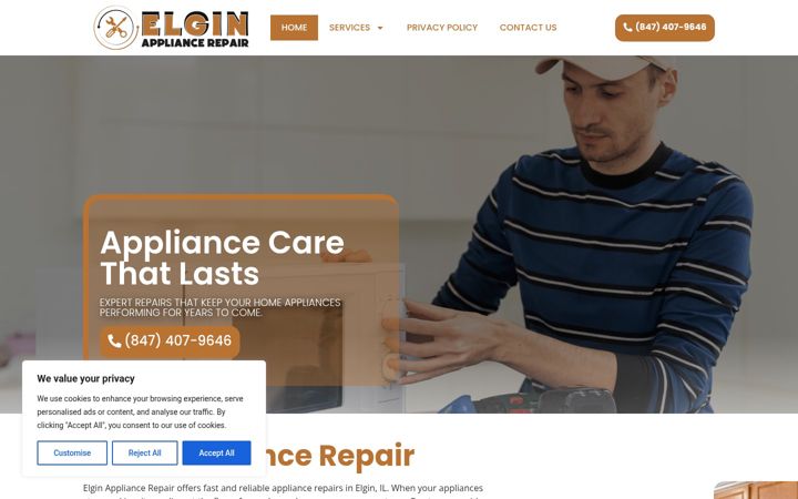 Zrzut ekranu appliancerepair-elgin.com
