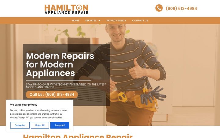 Zrzut ekranu appliancerepair-hamilton.com