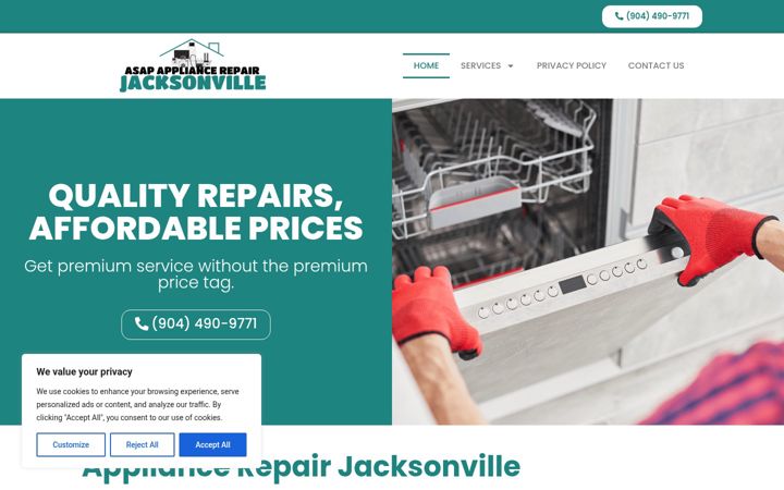 Zrzut ekranu appliancerepair-jacksonville.com