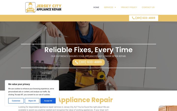 Zrzut ekranu appliancerepair-jerseycity.com