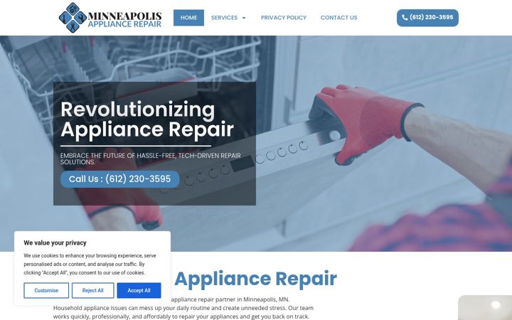 Ekrano kopija appliancerepair-minneapolis.com