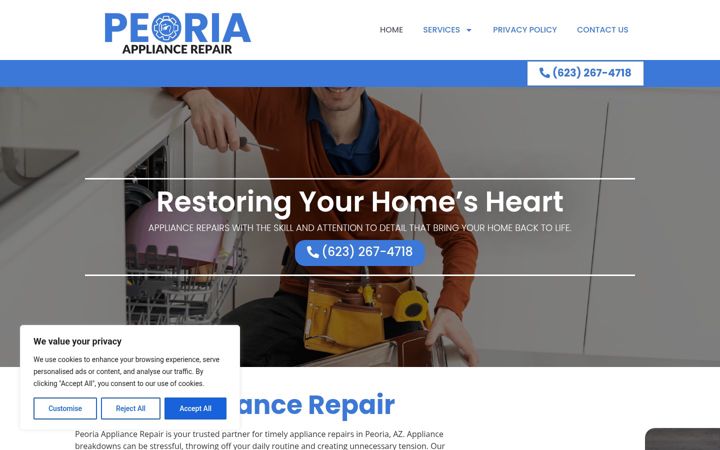 Ekrano kopija appliancerepair-peoria.com