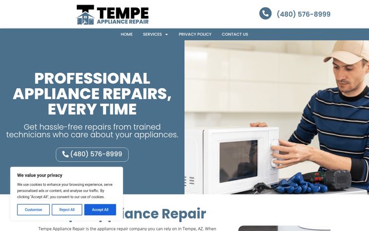 Ekrano kopija appliancerepair-tempe.com