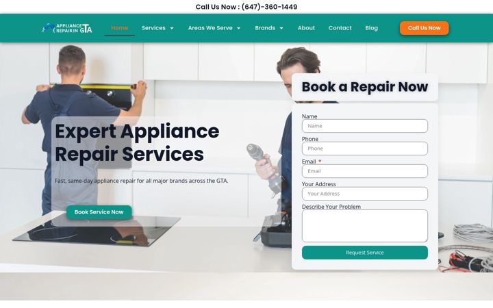 Ekrano kopija appliancerepairingta.com