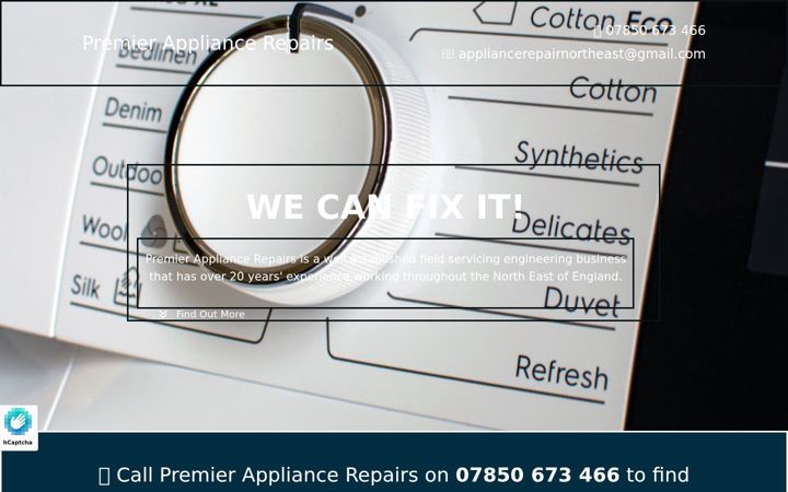 Screenshot of appliancerepairnortheast.co.uk