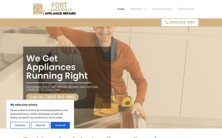 Captura de ecrã de appliancerepairs-fortlauderdale.com