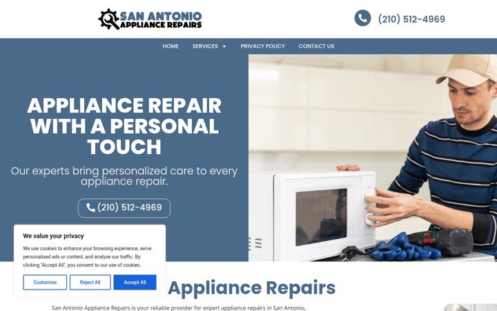 Captura de ecrã de appliancerepairs-sanantonio.com