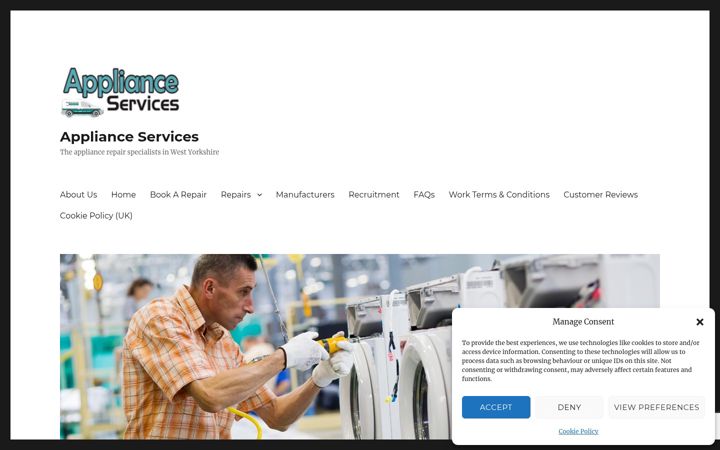 Screenshot ta' applianceservices.net