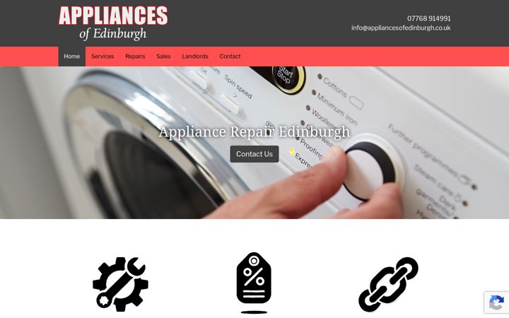 Zrzut ekranu appliancesofedinburgh.co.uk