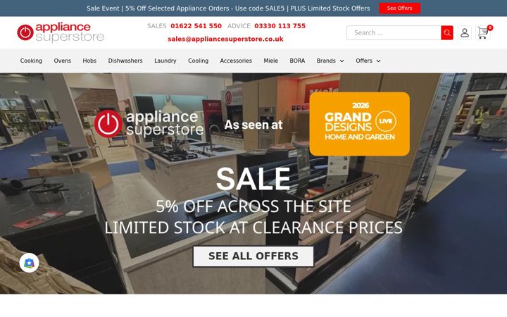 Screenshot of appliancesuperstore.co.uk