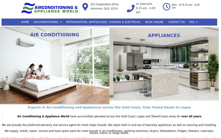 Screenshot of applianceworld.com.au