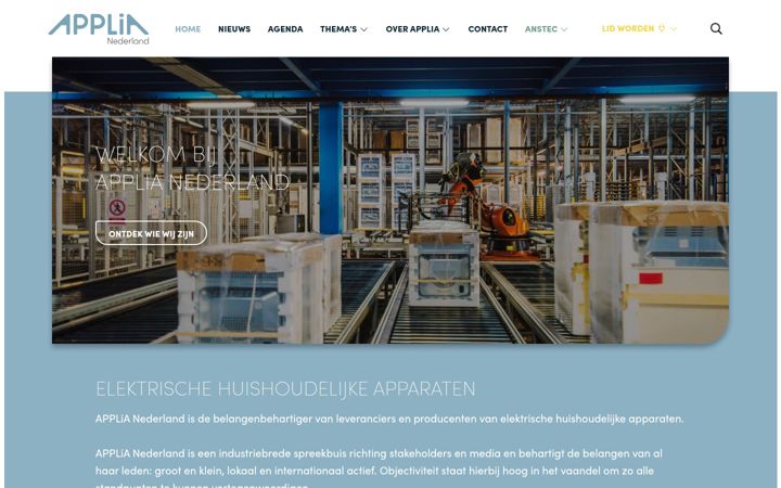 Screenshot of applianederland.nl