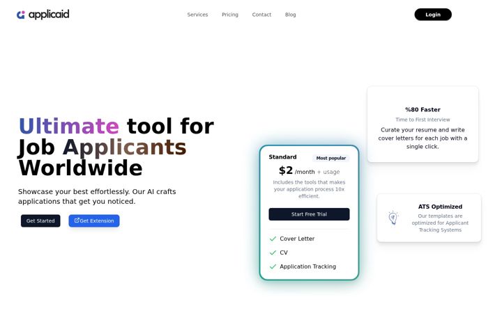 Screenshot of applicaid.ai