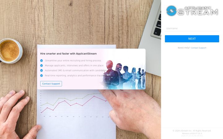 Screenshot of applicantstream.com