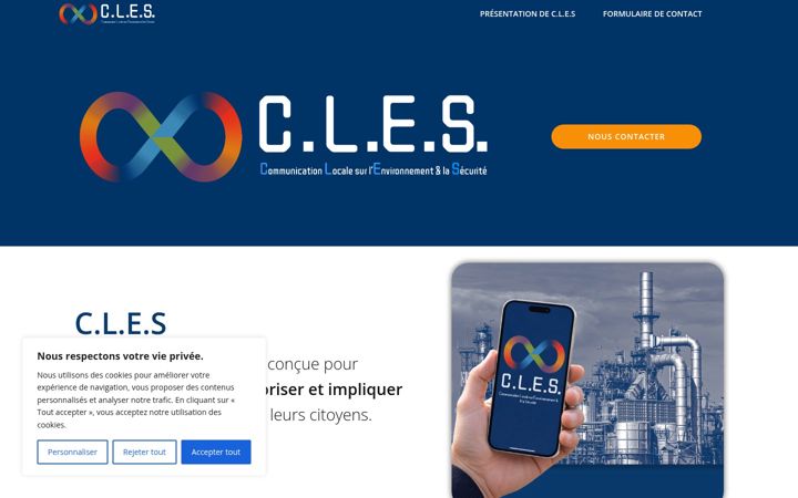 Screenshot of application-cles.fr