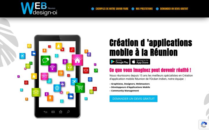 Screenshot of application-mobile.re