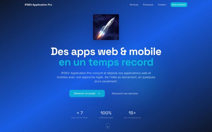 Screenshot of application-pro.fr