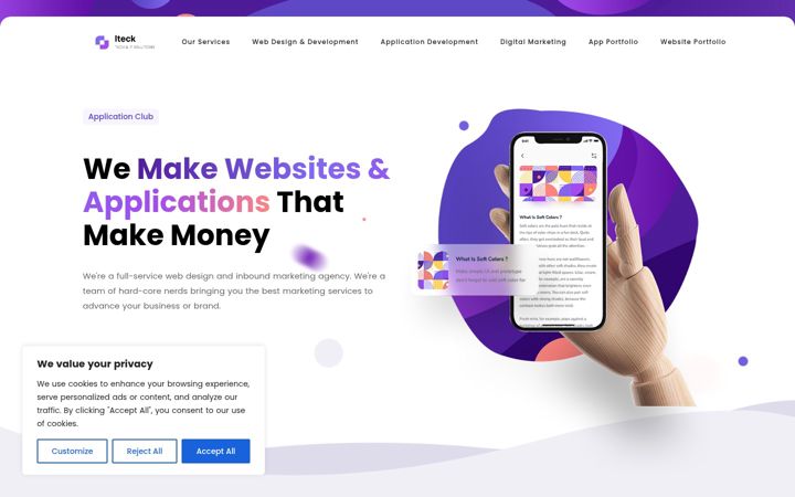 Snímek obrazovky applicationclub.ch