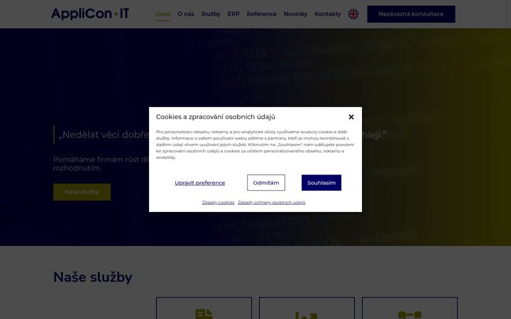 Snímek obrazovky applicon-it.eu