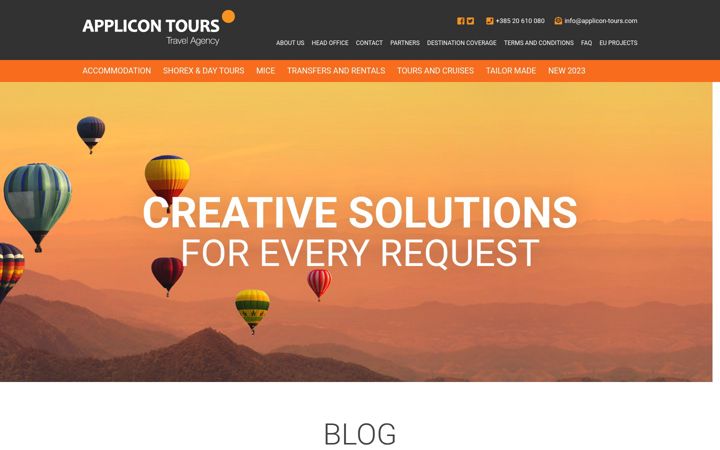 Screenshot of applicon-tours.com