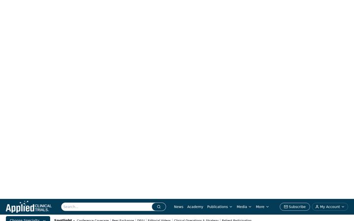 Screenshot of appliedclinicaltrialsonline.com