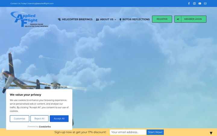 Screenshot of appliedflight.com