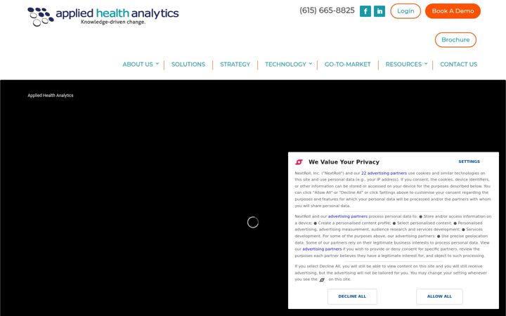 Snímek obrazovky appliedhealth.net