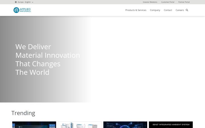 Screenshot of appliedmaterials.com