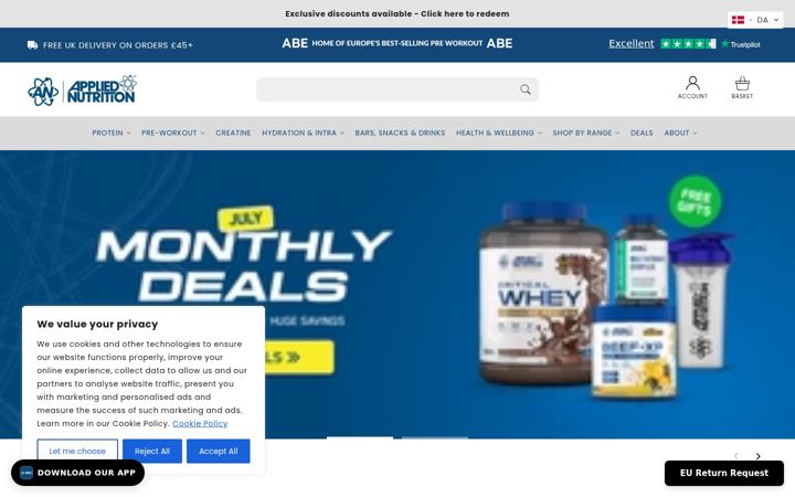 Screenshot of appliednutrition.uk