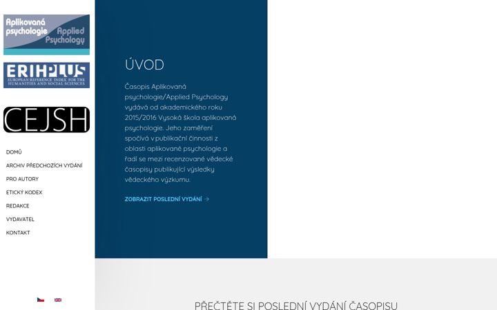 Screenshot of appliedpsychology.cz