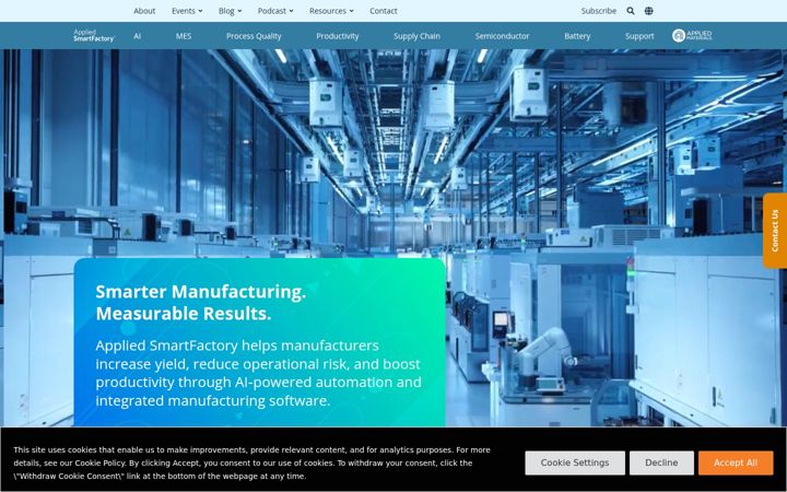 Screenshot of appliedsmartfactory.com