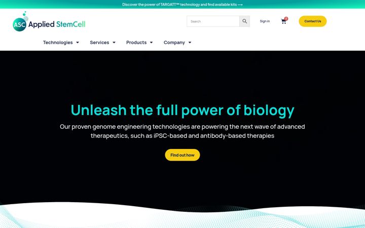 Screenshot του appliedstemcell.com