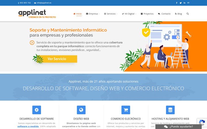 Captura de ecrã de applinet.es