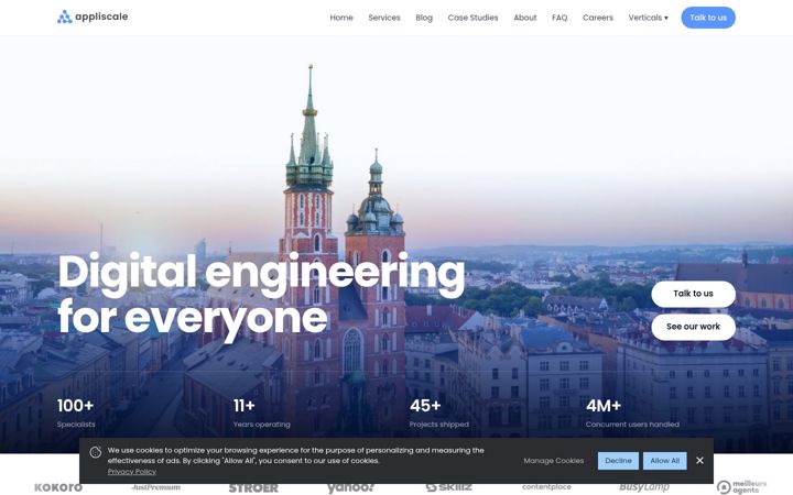 Screenshot of appliscale.io