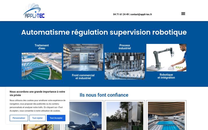 Screenshot of applitec-automatisme.com