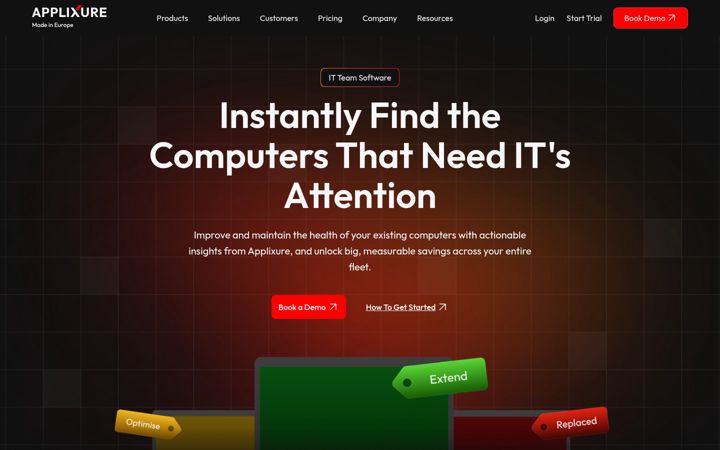Screenshot του applixure.com