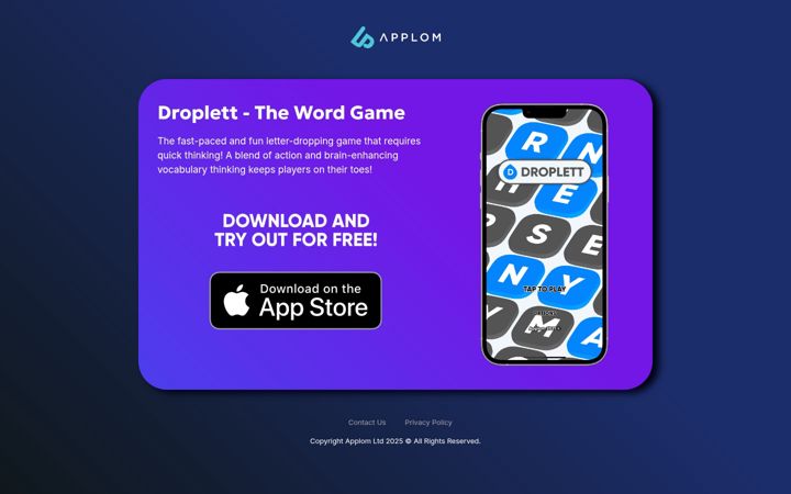 Screenshot of applom.com