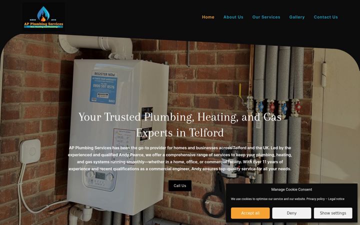 Screenshot of applumbingservices.co.uk