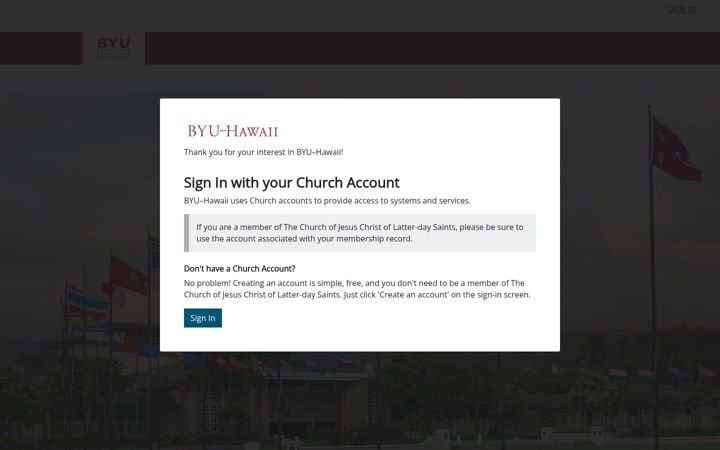 Screenshot of apply-stg.byuh.edu