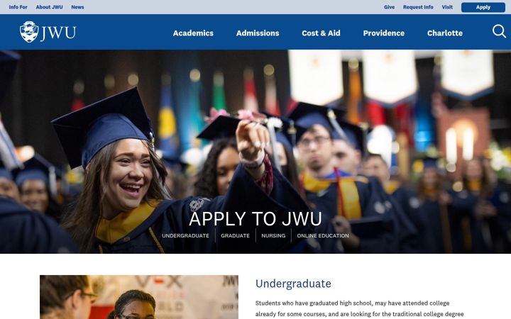 Zrzut ekranu apply.jwu.edu