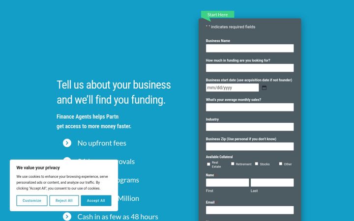 Capture d'écran de apply4funding.com