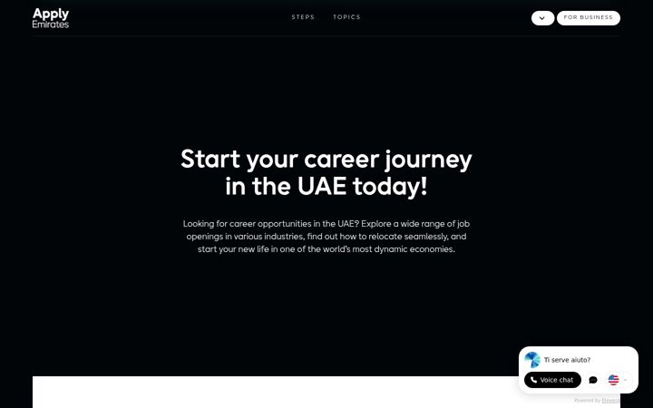 Screenshot of applyemirates.com