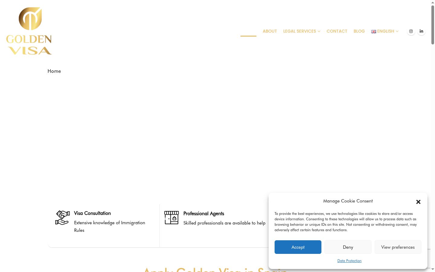 Screenshot des Einwilligungsbanners vor jeglicher Interaktion