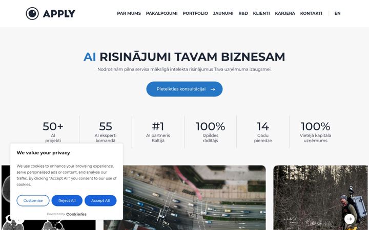 Screenshot ta' applyit.lv