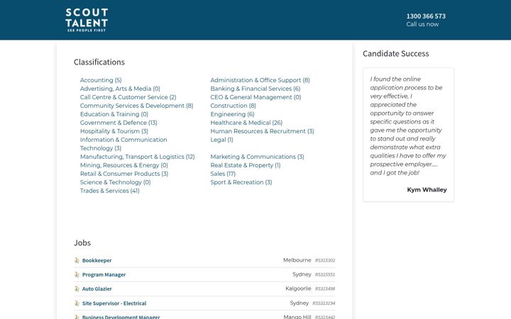 Screenshot of applynow.net.au