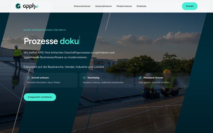 Screenshot of applyo.ch